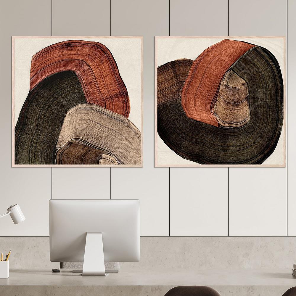 Folded Earth, Style A & B, Set Of 2-by-Emberlight Studio-wall-art-print-canvas-poster-framed-Gioia