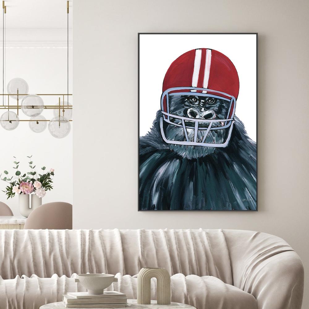 Football Gorilla-by-Yvette St. Amant-wall-art-print-canvas-poster-framed-Gioia