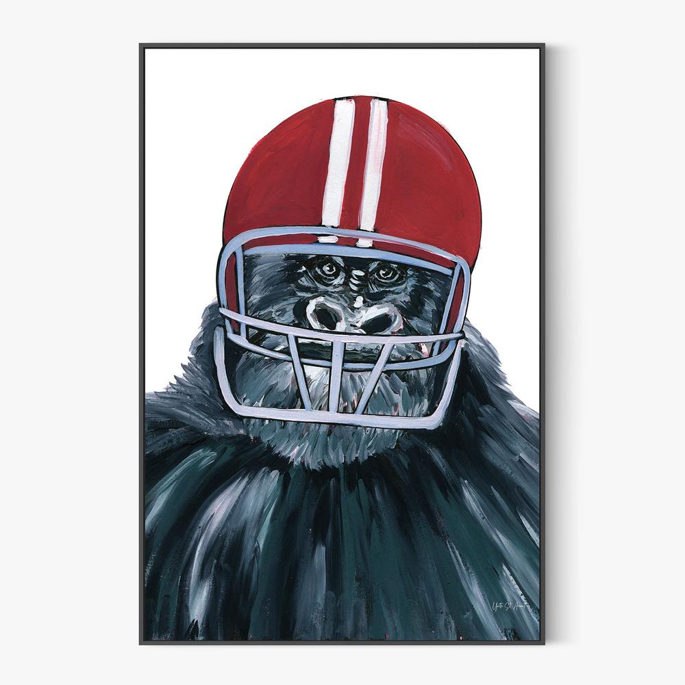 Football Gorilla-by-Yvette St. Amant-wall-art-print-canvas-poster-framed-Gioia