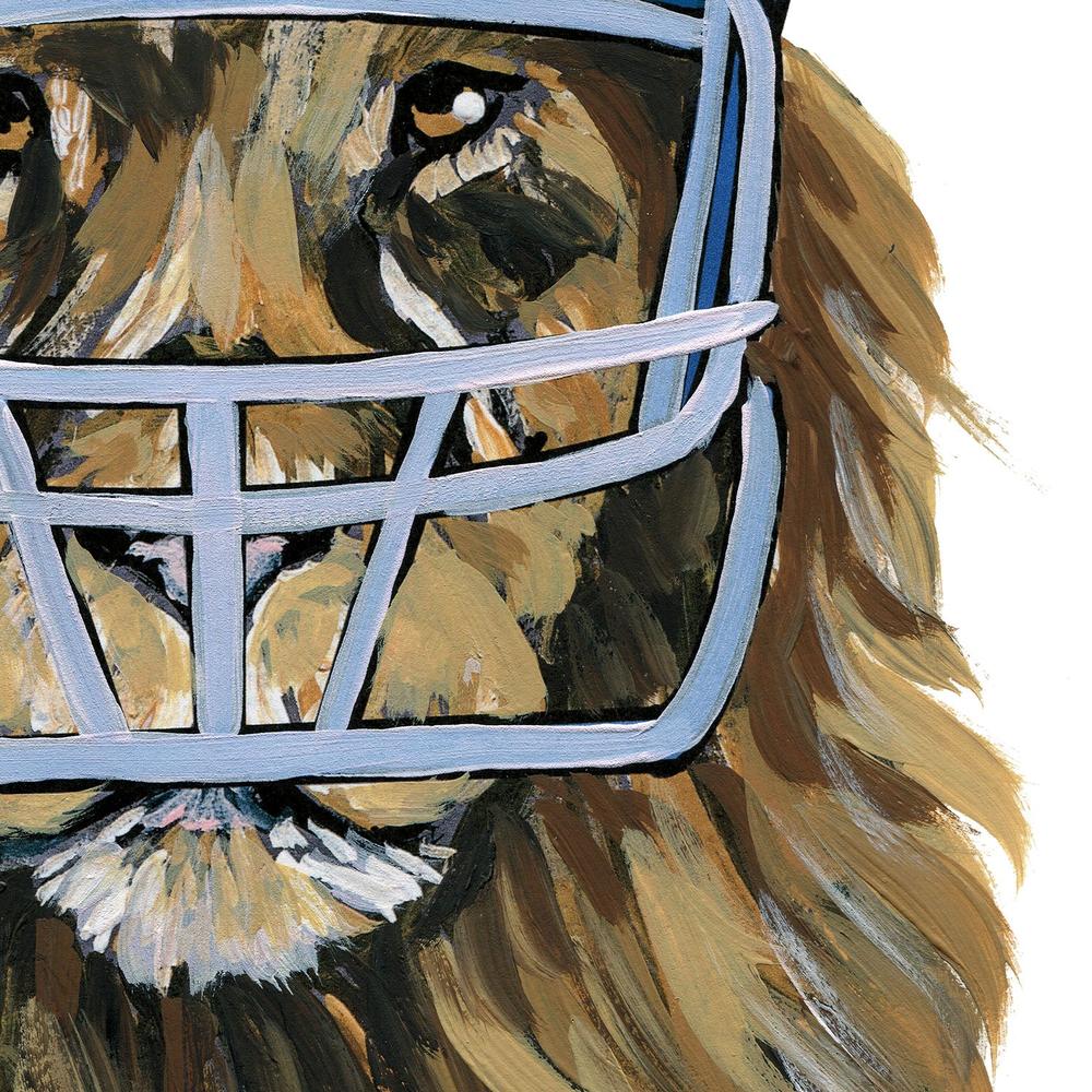 Football Lion-by-Yvette St. Amant-wall-art-print-canvas-poster-framed-Gioia