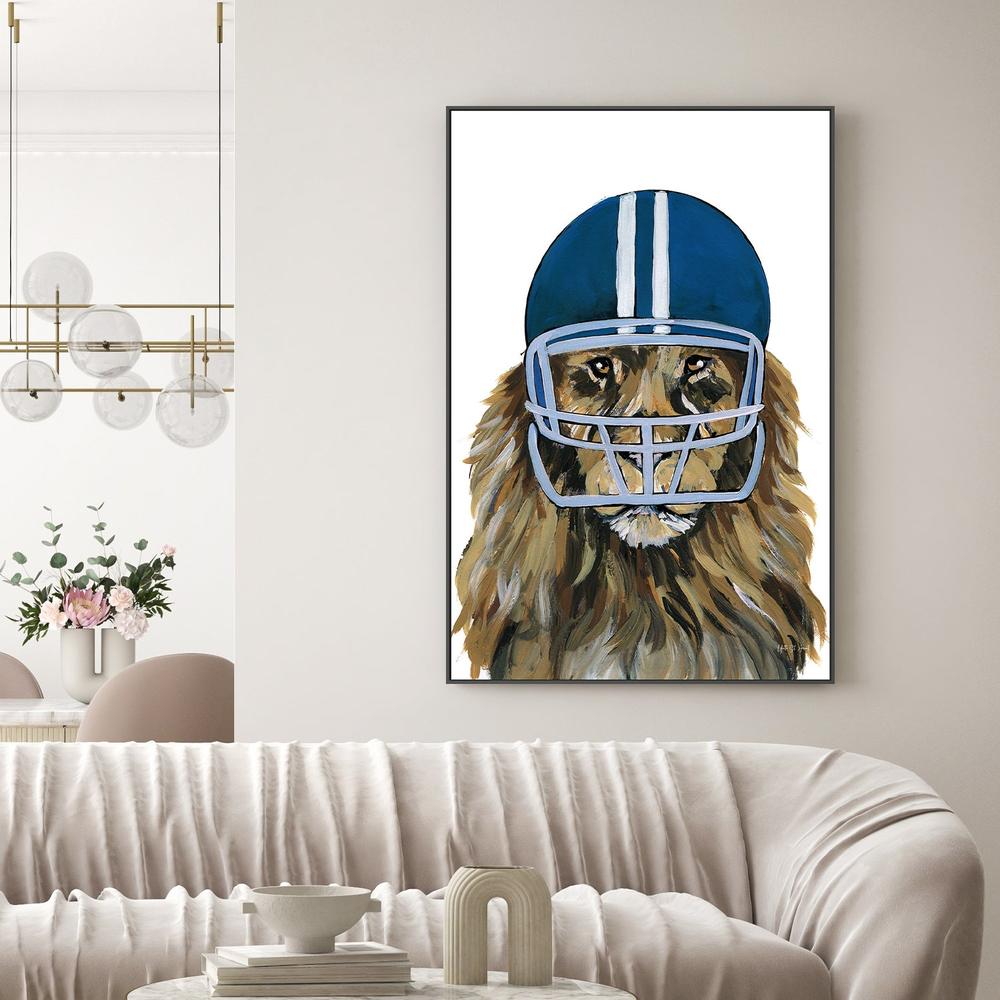 Football Lion-by-Yvette St. Amant-wall-art-print-canvas-poster-framed-Gioia