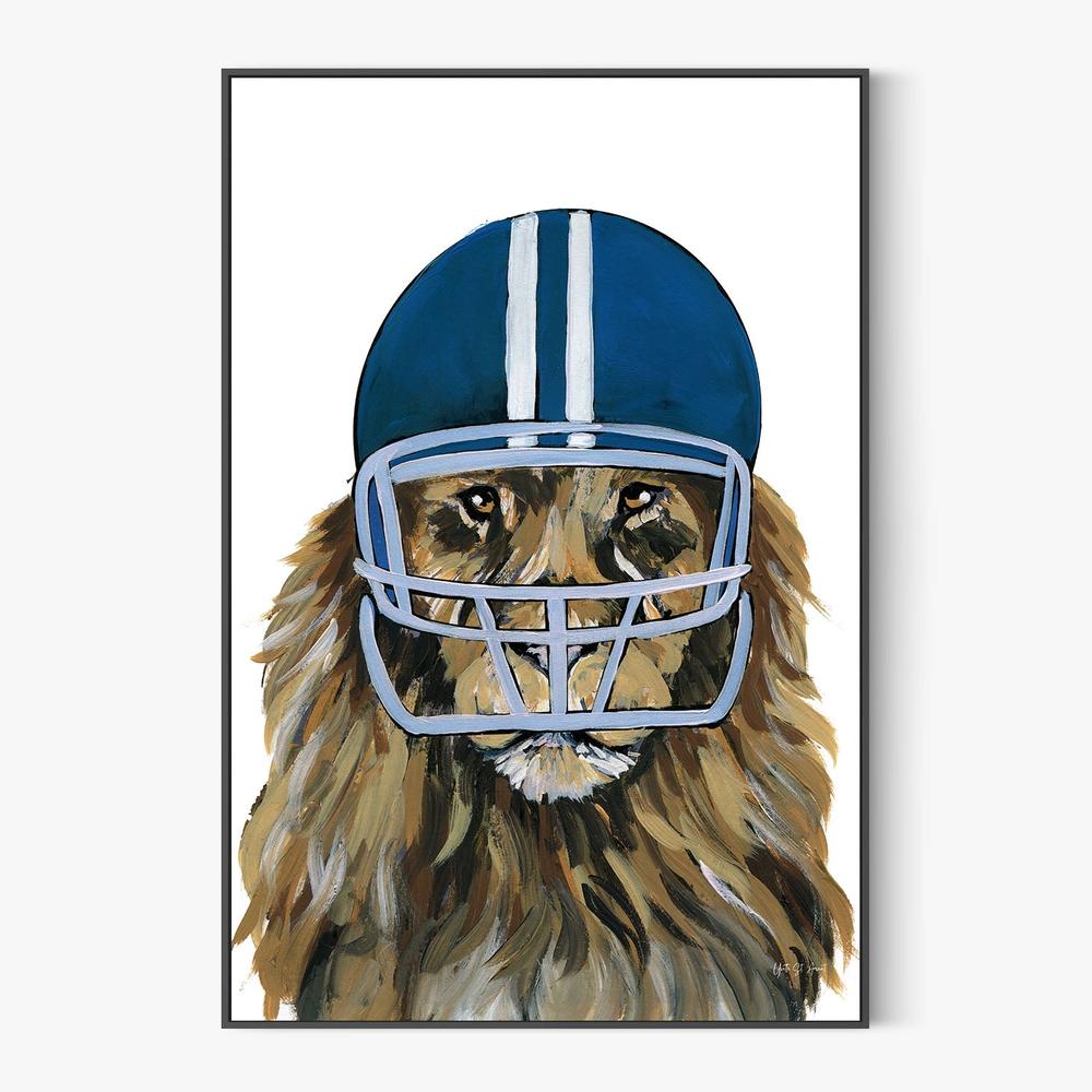 Football Lion-by-Yvette St. Amant-wall-art-print-canvas-poster-framed-Gioia