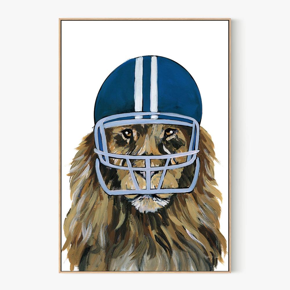 Football Lion-by-Yvette St. Amant-wall-art-print-canvas-poster-framed-Gioia