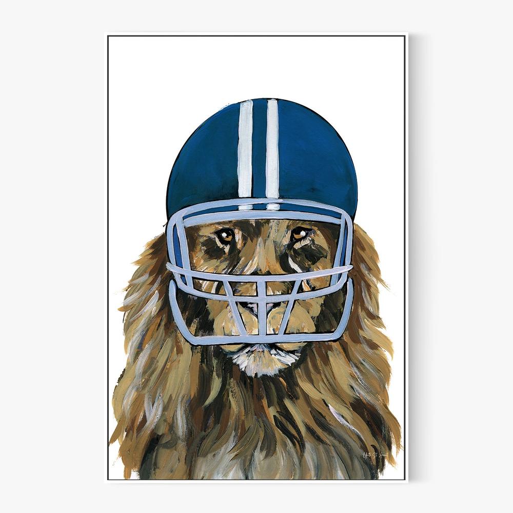 Football Lion-by-Yvette St. Amant-wall-art-print-canvas-poster-framed-Gioia