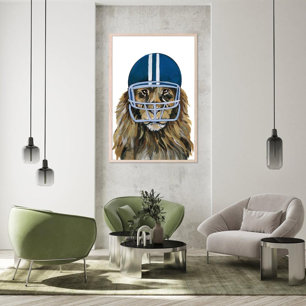 Football Lion-by-Yvette St. Amant-wall-art-print-canvas-poster-framed-Gioia