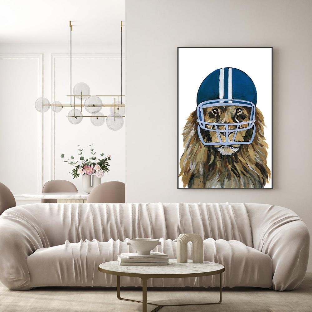 Football Lion-by-Yvette St. Amant-wall-art-print-canvas-poster-framed-Gioia
