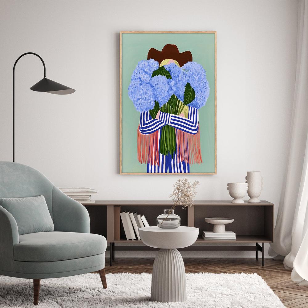 Fringe & Hydrangeas-by-Lady Hana-wall-art-print-canvas-poster-framed-Gioia