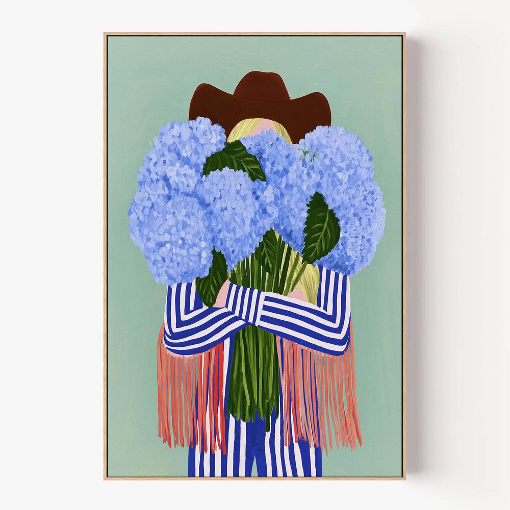 Fringe & Hydrangeas-by-Lady Hana-wall-art-print-canvas-poster-framed-Gioia