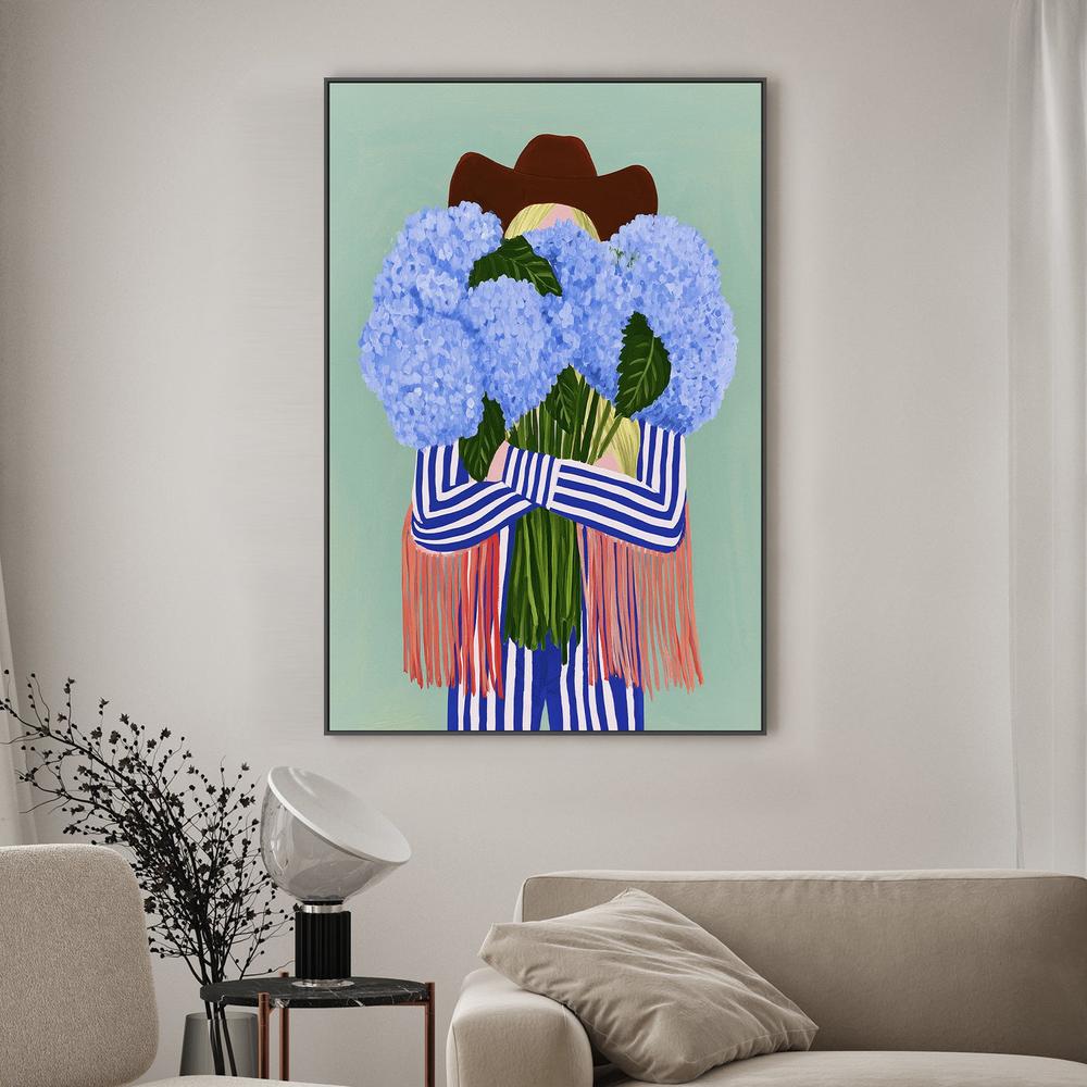 Fringe & Hydrangeas-by-Lady Hana-wall-art-print-canvas-poster-framed-Gioia