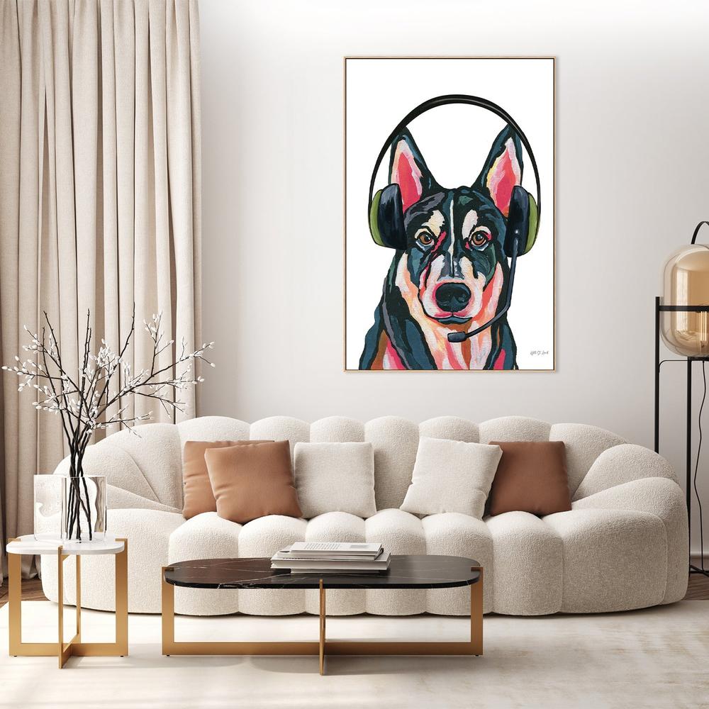 Gaming Husky-by-Yvette St. Amant-wall-art-print-canvas-poster-framed-Gioia