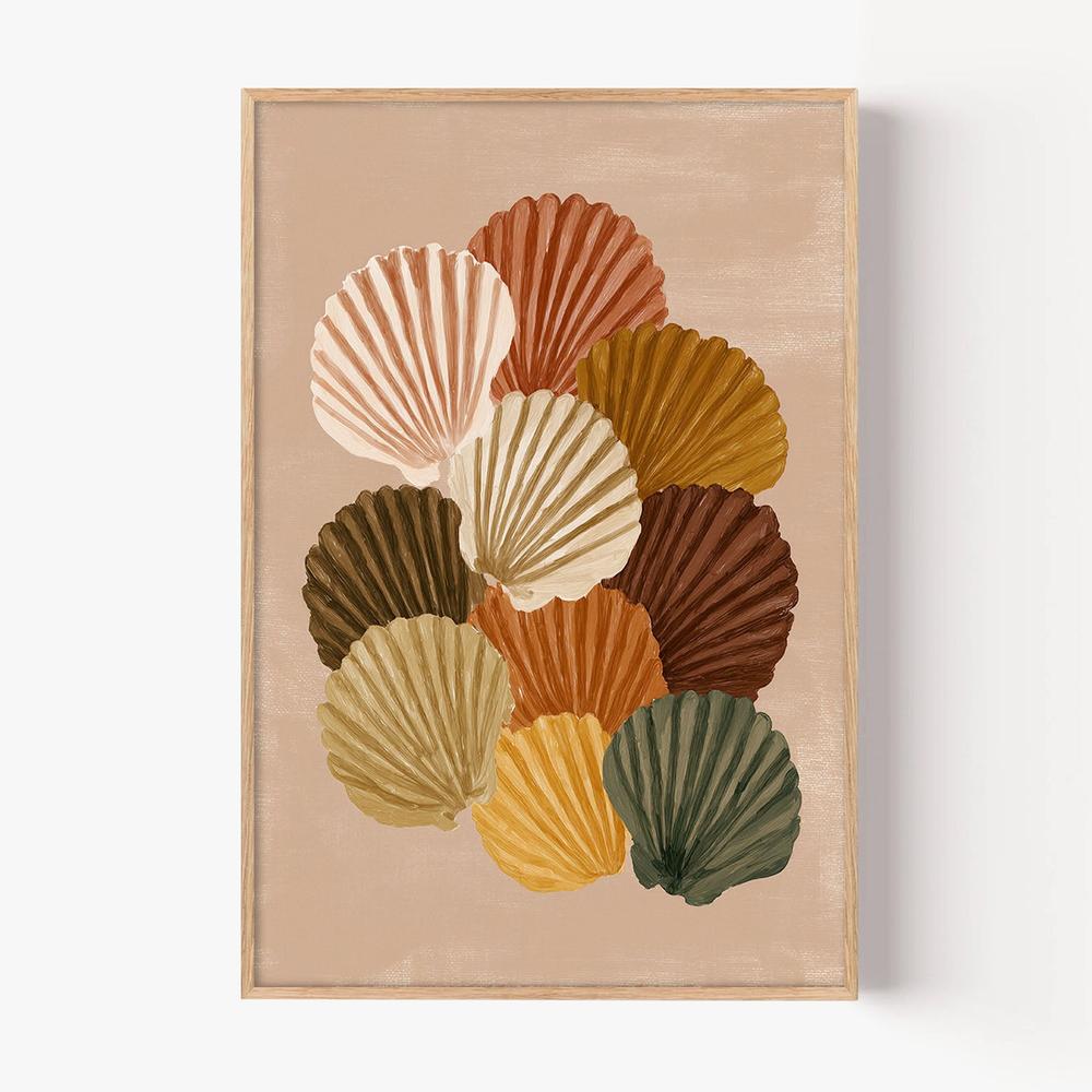 Gathered Shells-by-Lady Hana-wall-art-print-canvas-poster-framed-Gioia