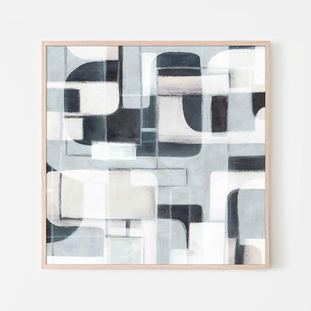 Geometric Balance in Monochrome Harmony, Style A-by-Emma Peal-wall-art-print-canvas-poster-framed-Gioia