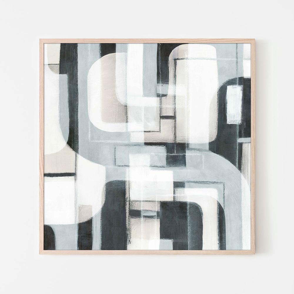 Geometric Balance in Monochrome Harmony, Style B-by-Emma Peal-wall-art-print-canvas-poster-framed-Gioia