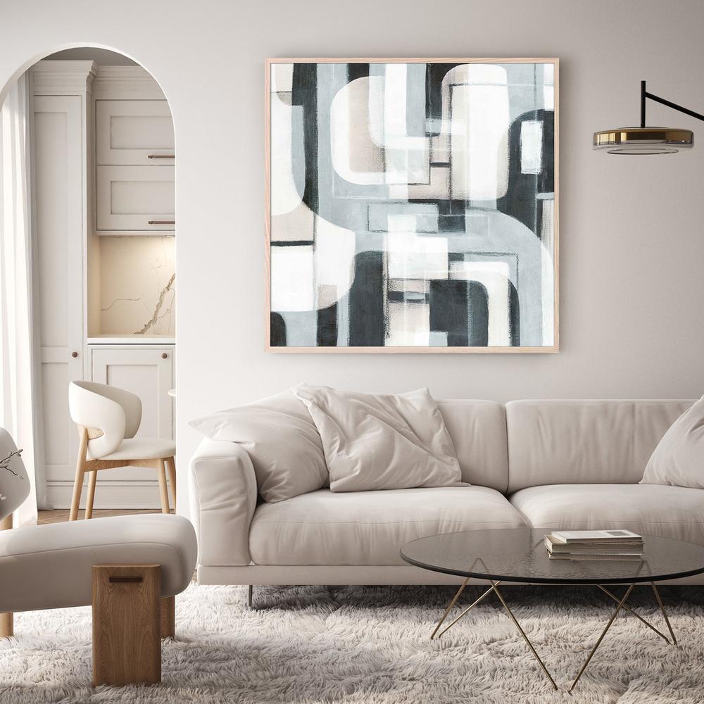 Geometric Balance in Monochrome Harmony, Style B-by-Emma Peal-wall-art-print-canvas-poster-framed-Gioia