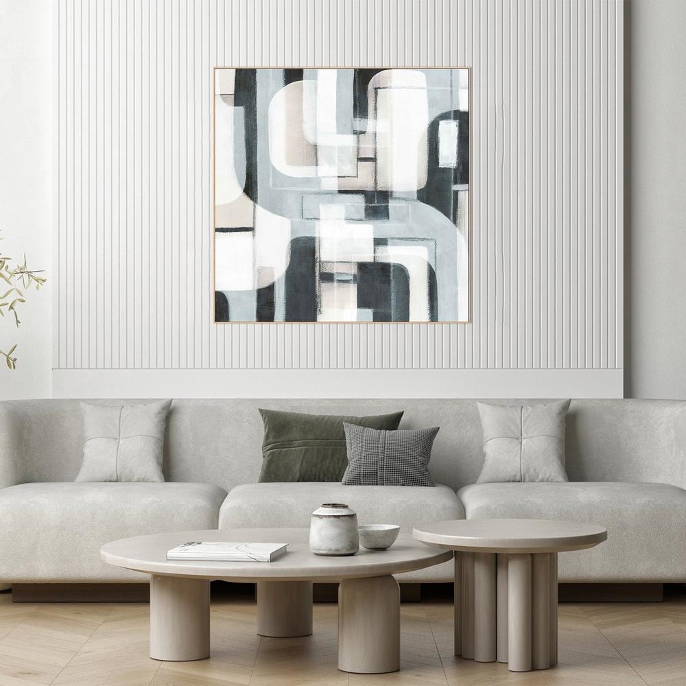 Geometric Balance in Monochrome Harmony, Style B-by-Emma Peal-wall-art-print-canvas-poster-framed-Gioia