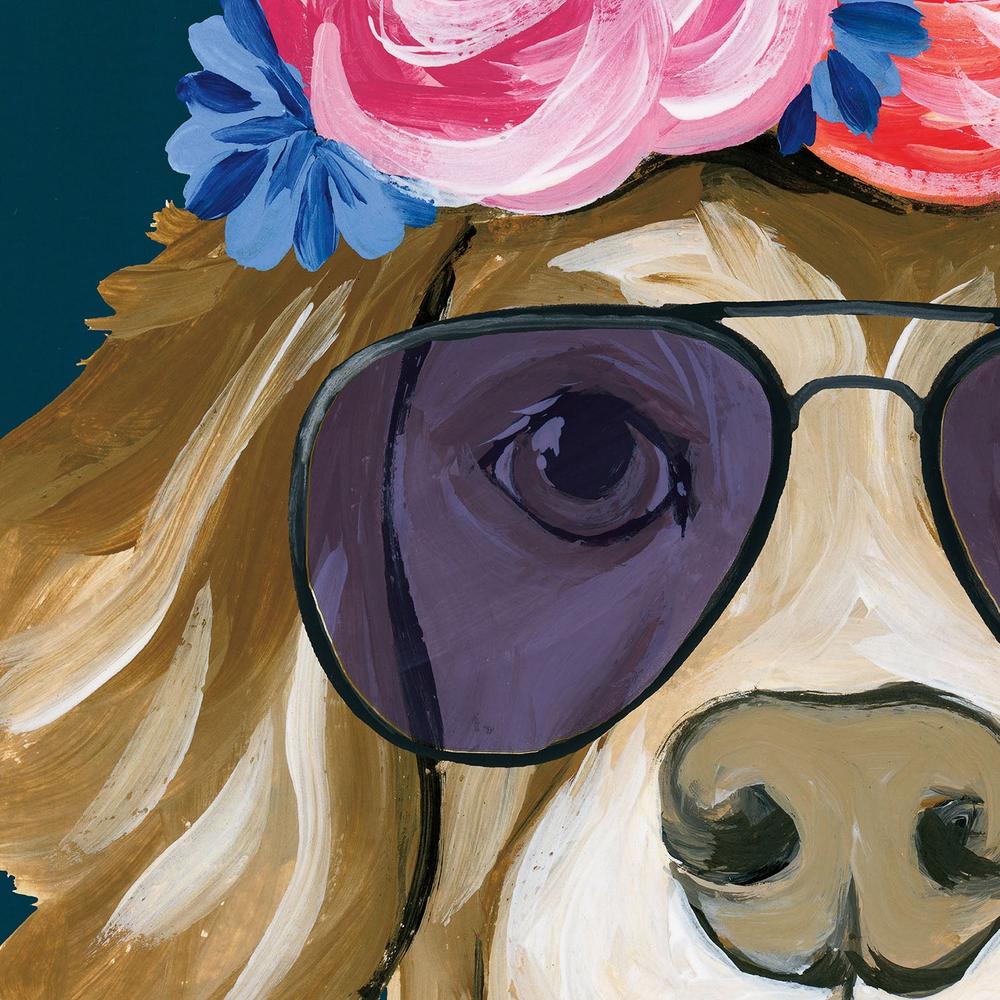 Glitzy Golden Retriever-by-Yvette St. Amant-wall-art-print-canvas-poster-framed-Gioia