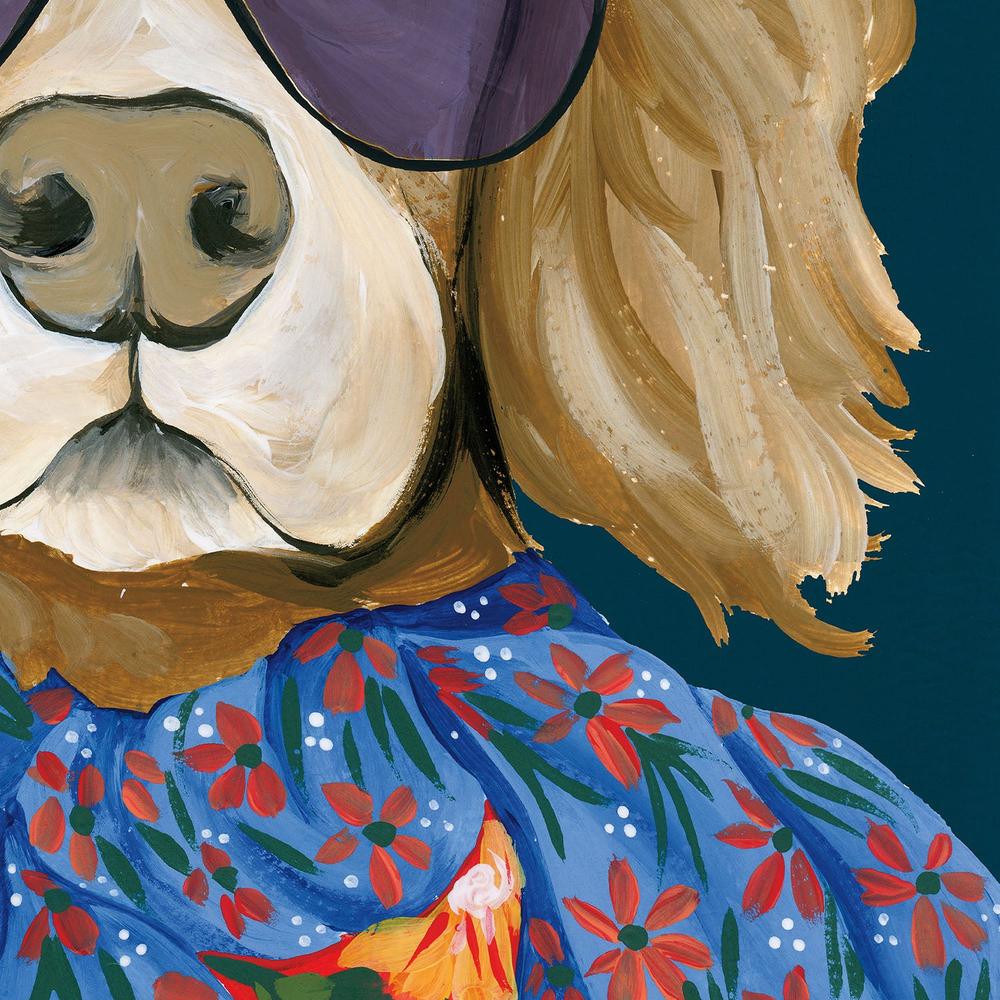 Glitzy Golden Retriever-by-Yvette St. Amant-wall-art-print-canvas-poster-framed-Gioia