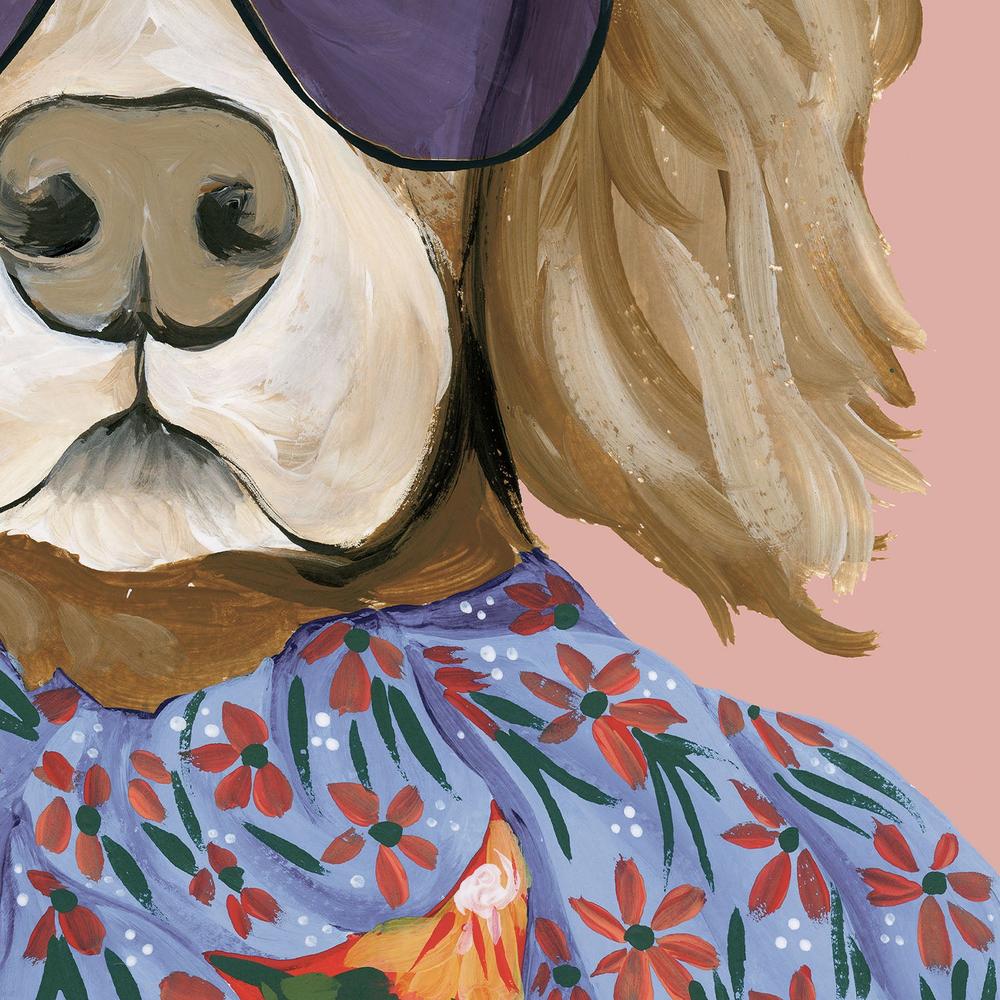 Glitzy Golden Retriever v2-by-Yvette St. Amant-wall-art-print-canvas-poster-framed-Gioia
