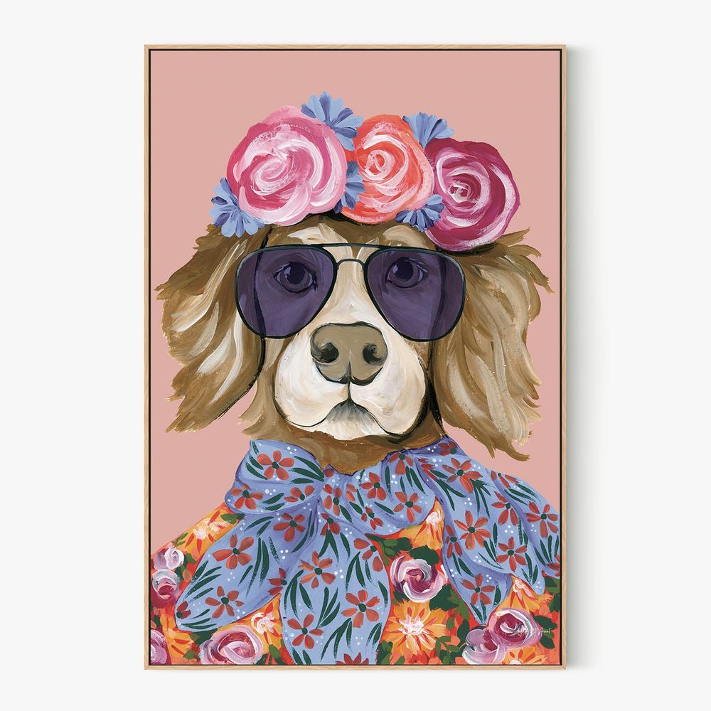 Glitzy Golden Retriever v2-by-Yvette St. Amant-wall-art-print-canvas-poster-framed-Gioia