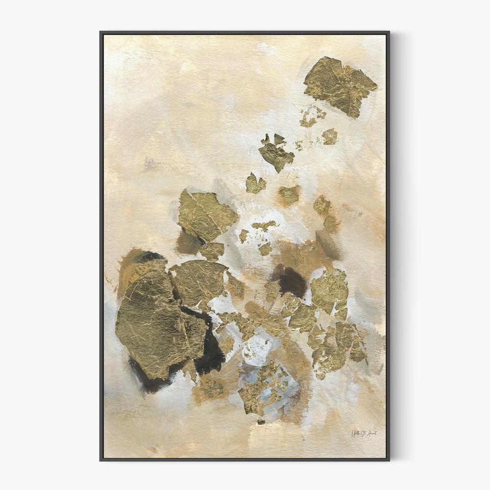 Gold Leaf Abstract-by-Yvette St. Amant-wall-art-print-canvas-poster-framed-Gioia