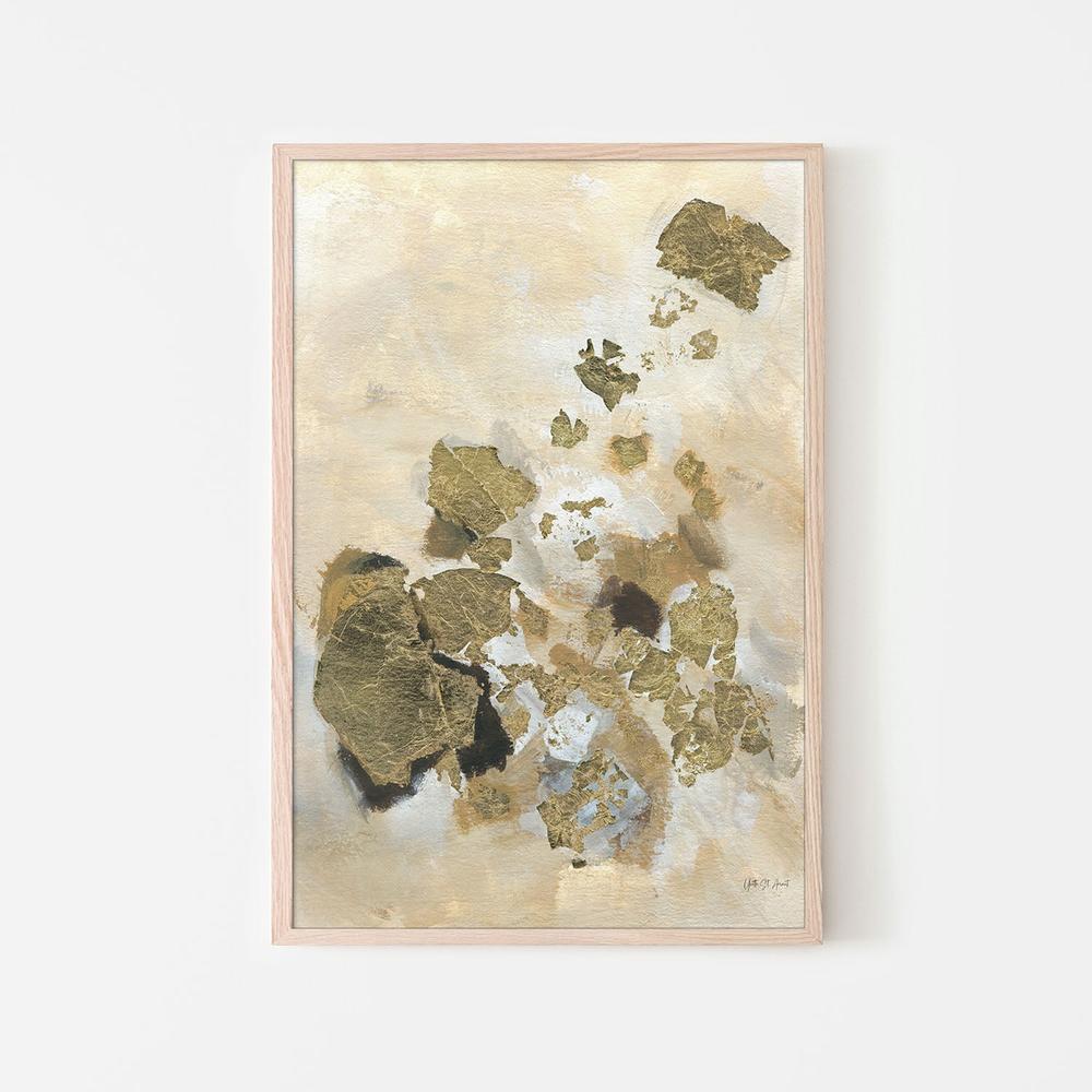 Gold Leaf Abstract-by-Yvette St. Amant-wall-art-print-canvas-poster-framed-Gioia