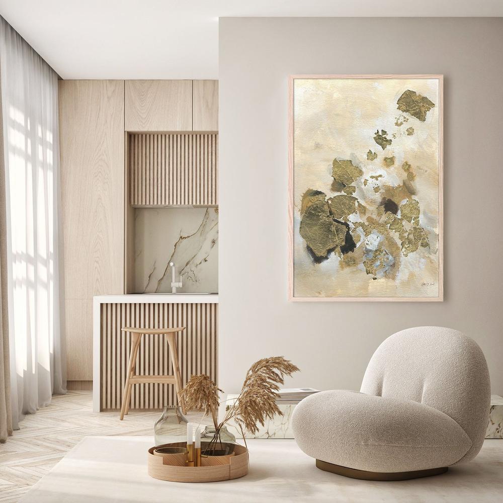 Gold Leaf Abstract-by-Yvette St. Amant-wall-art-print-canvas-poster-framed-Gioia