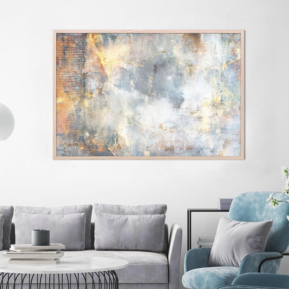 Golden Cracked Texture-by-Rafal Kulik-wall-art-print-canvas-poster-framed-Gioia