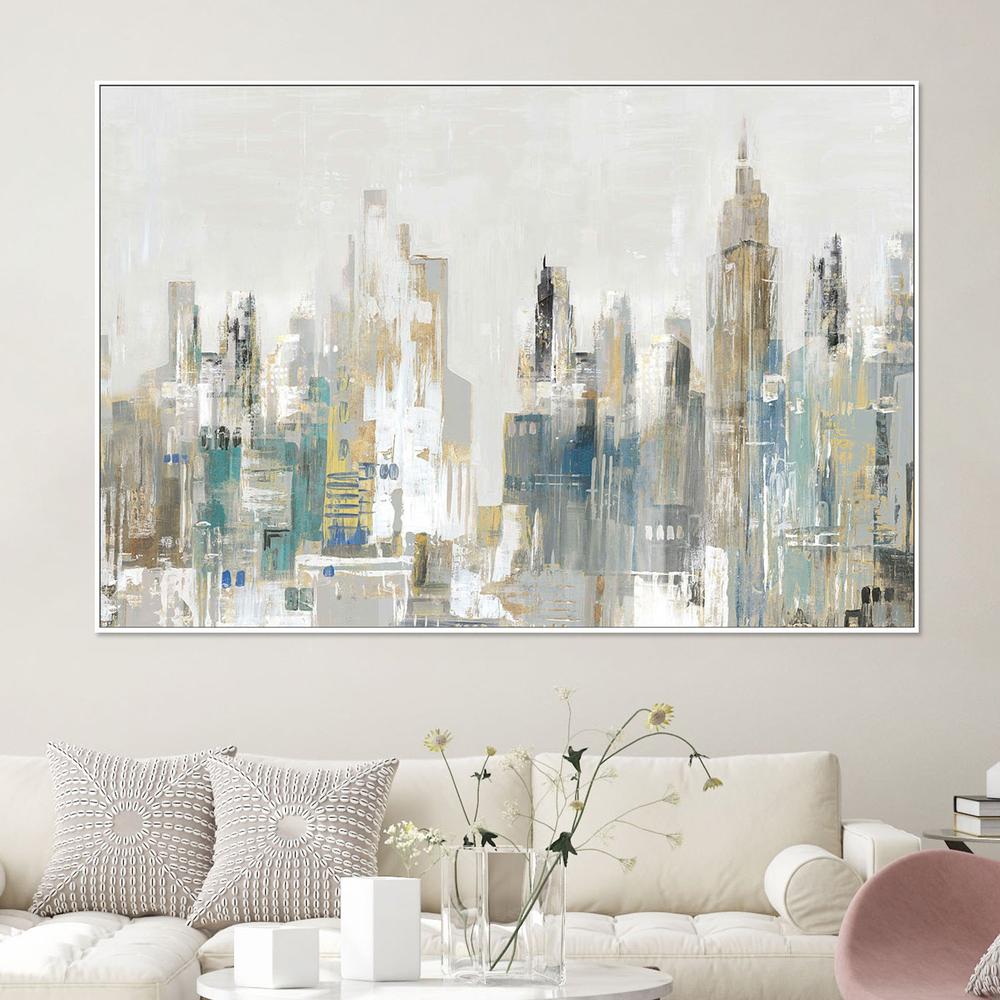 Golden Winter City, Style B-by-Lera-wall-art-print-canvas-poster-framed-Gioia