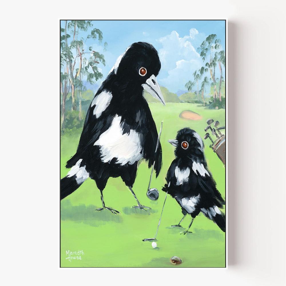 Golf with Dad-by-Meredith Howse-wall-art-print-canvas-poster-framed-Gioia