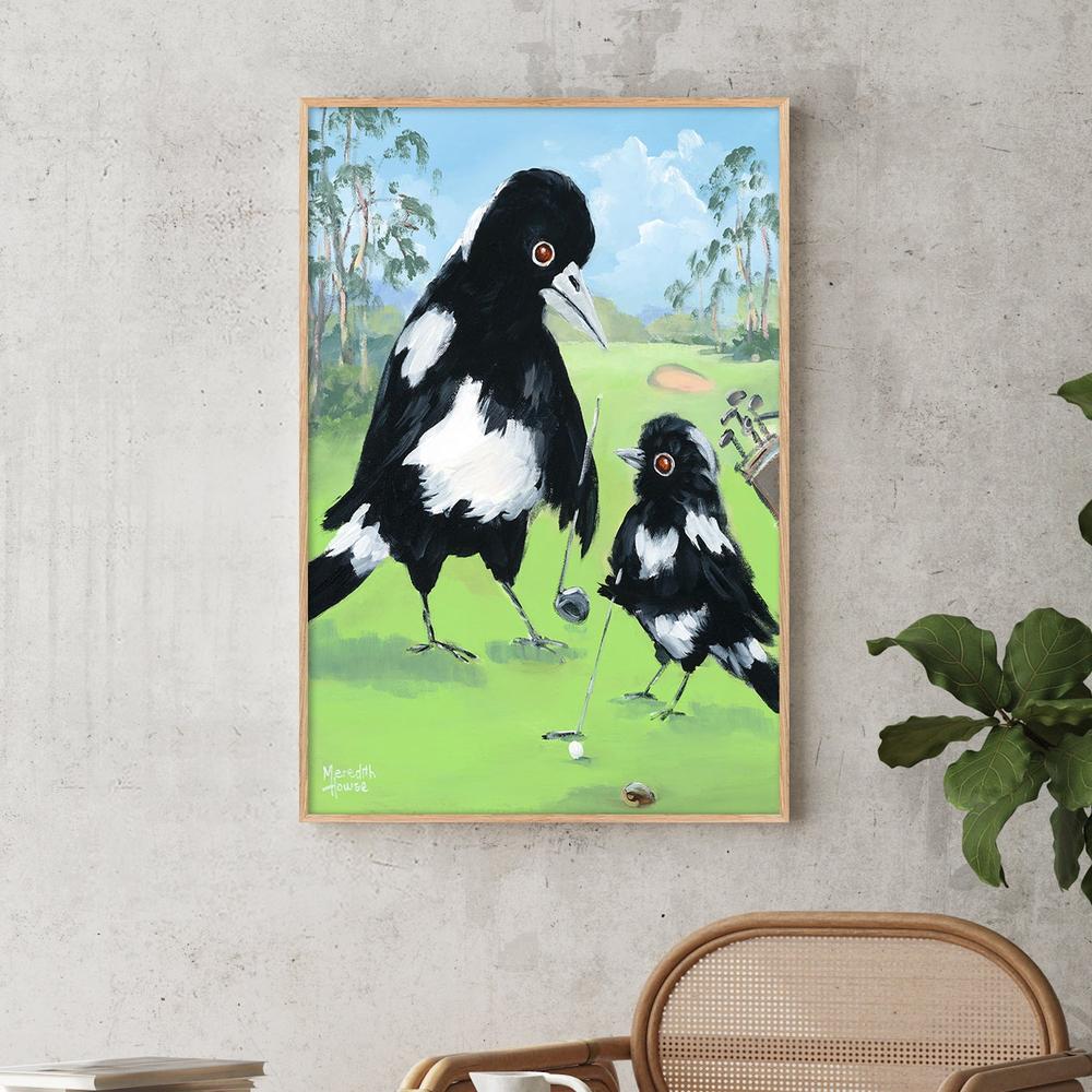Golf with Dad-by-Meredith Howse-wall-art-print-canvas-poster-framed-Gioia