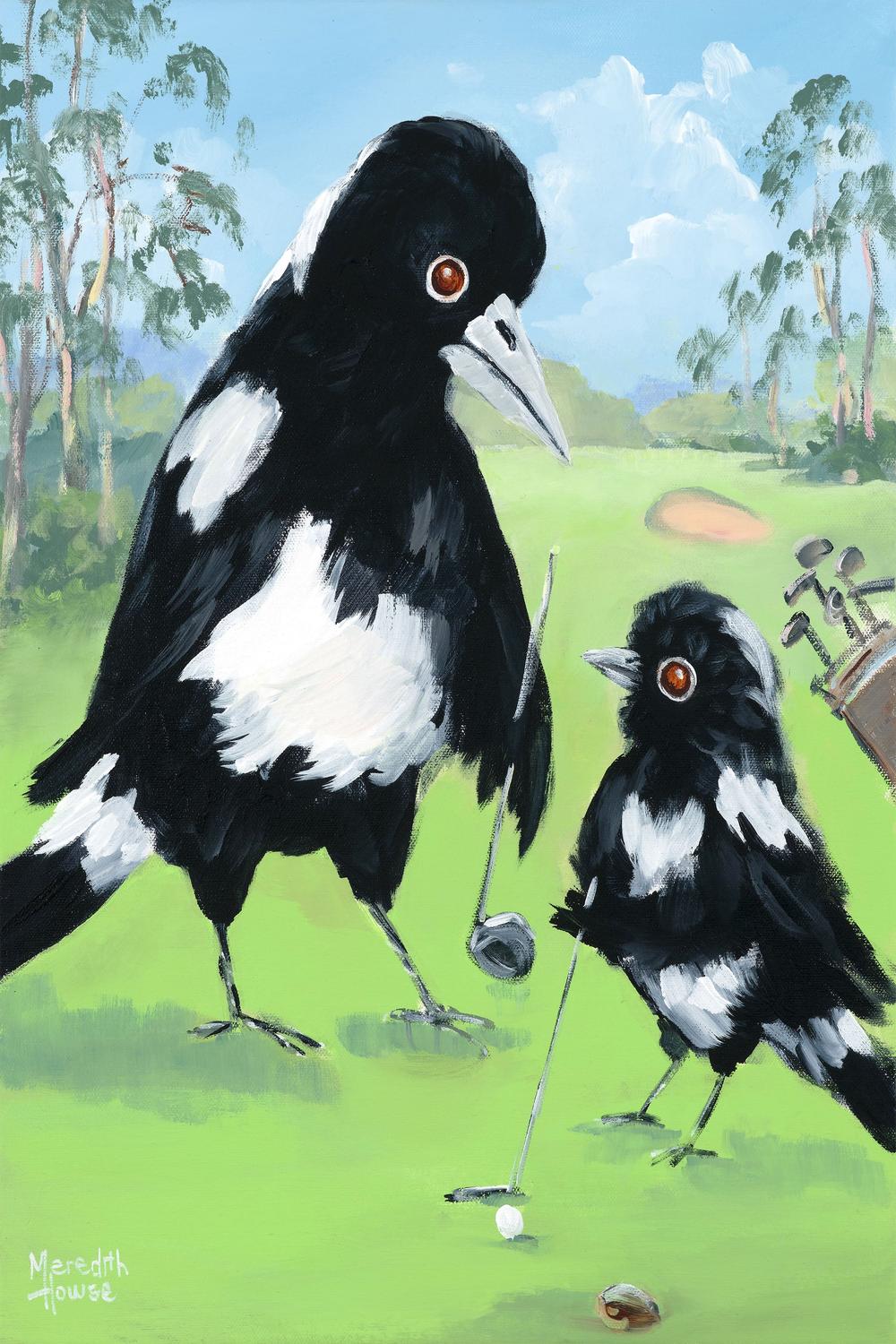 Golf with Dad-by-Meredith Howse-wall-art-print-canvas-poster-framed-Gioia