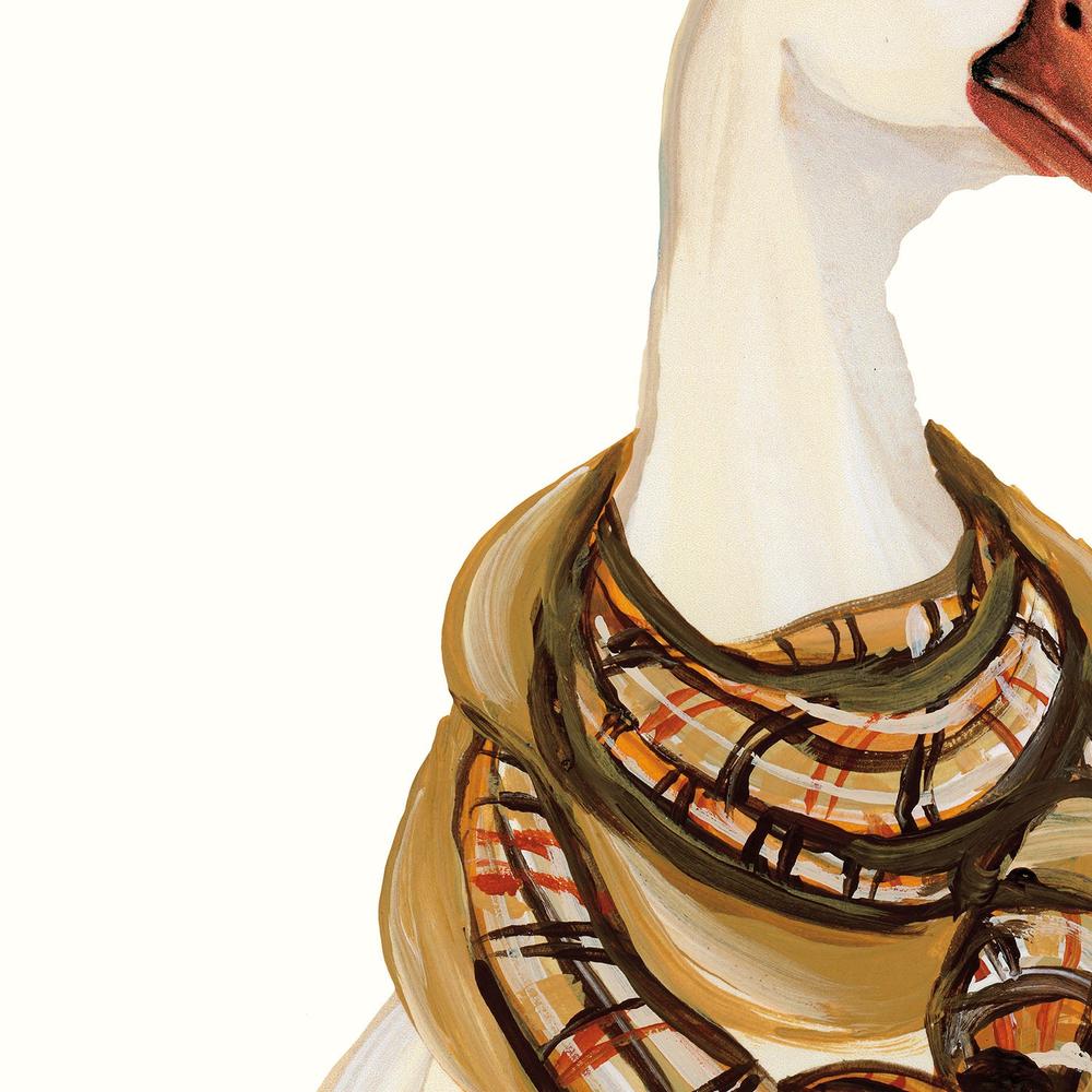 Goose with Scarf-by-Yvette St. Amant-wall-art-print-canvas-poster-framed-Gioia