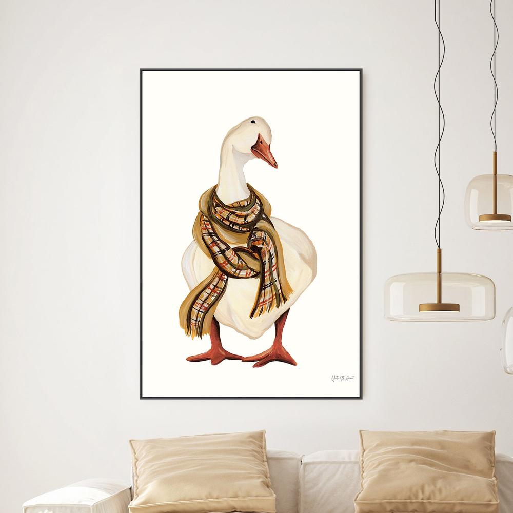 Goose with Scarf-by-Yvette St. Amant-wall-art-print-canvas-poster-framed-Gioia