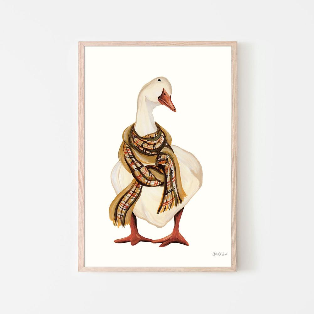 Goose with Scarf-by-Yvette St. Amant-wall-art-print-canvas-poster-framed-Gioia