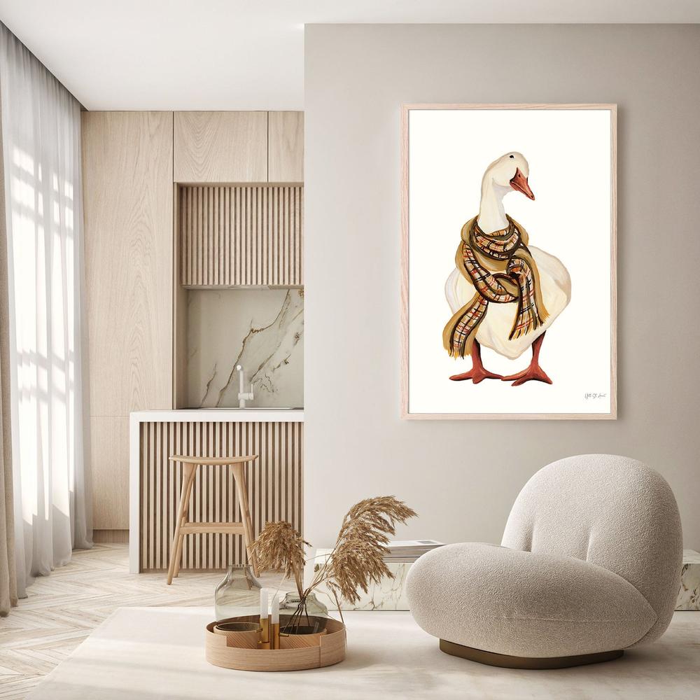Goose with Scarf-by-Yvette St. Amant-wall-art-print-canvas-poster-framed-Gioia