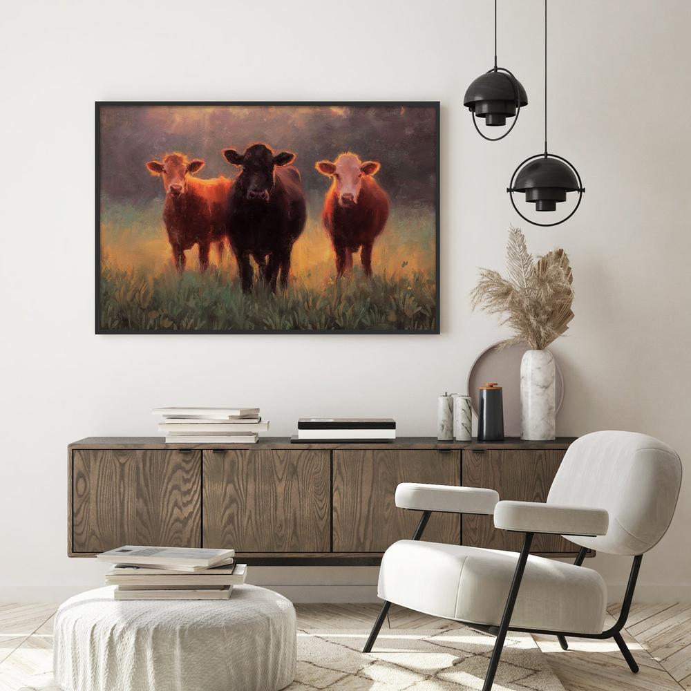 Grazing in Gold-by-Nina Blue-wall-art-print-canvas-poster-framed-Gioia