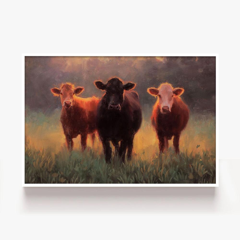 Grazing in Gold-by-Nina Blue-wall-art-print-canvas-poster-framed-Gioia