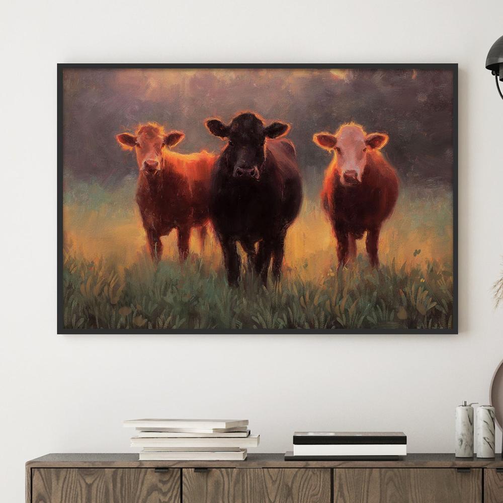 Grazing in Gold-by-Nina Blue-wall-art-print-canvas-poster-framed-Gioia