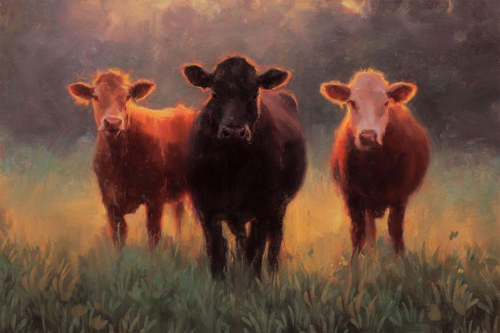 Grazing in Gold-by-Nina Blue-wall-art-print-canvas-poster-framed-Gioia
