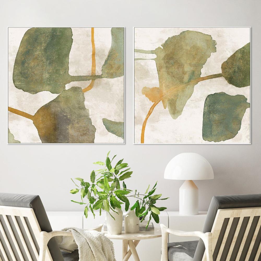 Green Above, Style A & B, Set Of 2-by-Jacob Q-wall-art-print-canvas-poster-framed-Gioia