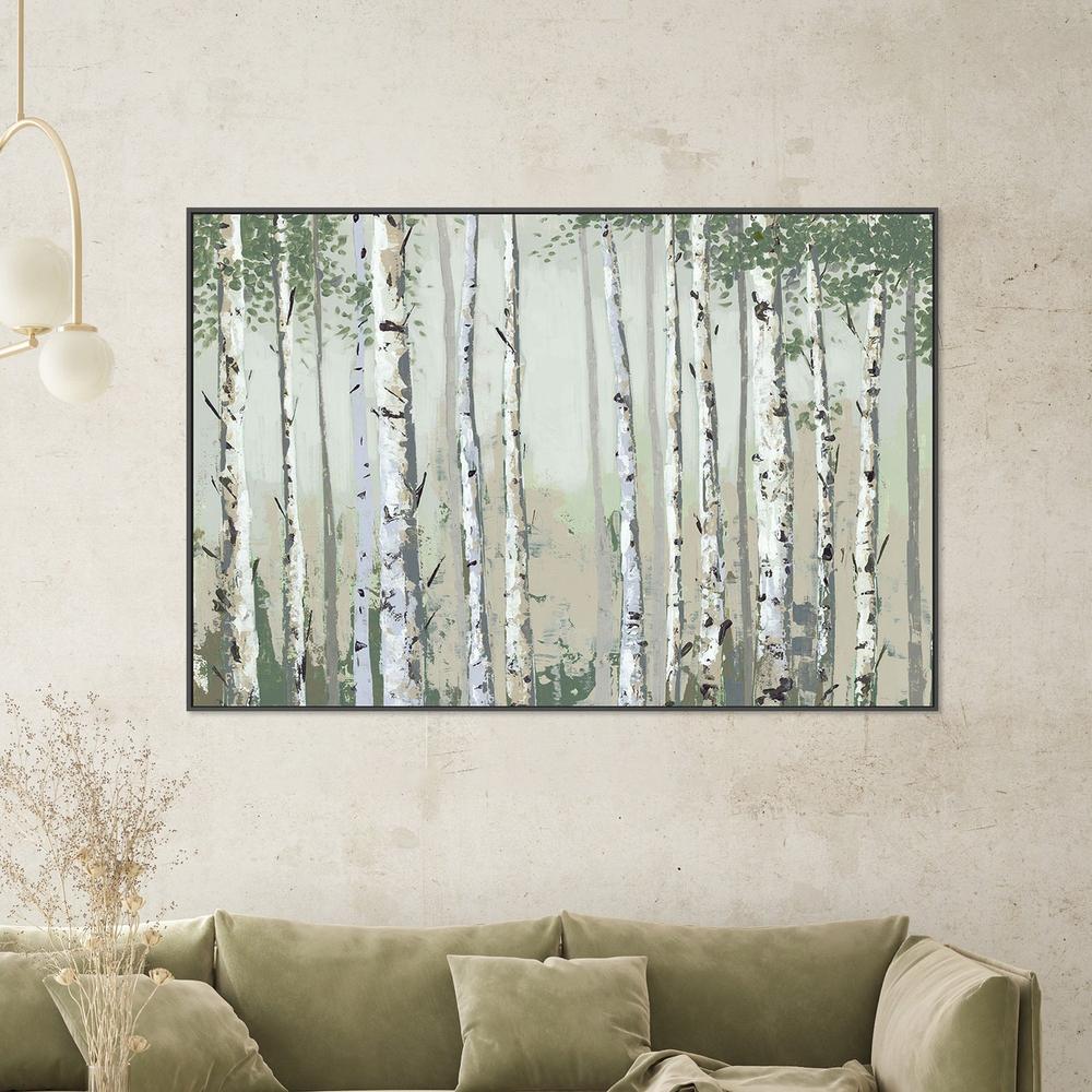 Green Birch Wood-by-Jacob Q-wall-art-print-canvas-poster-framed-Gioia