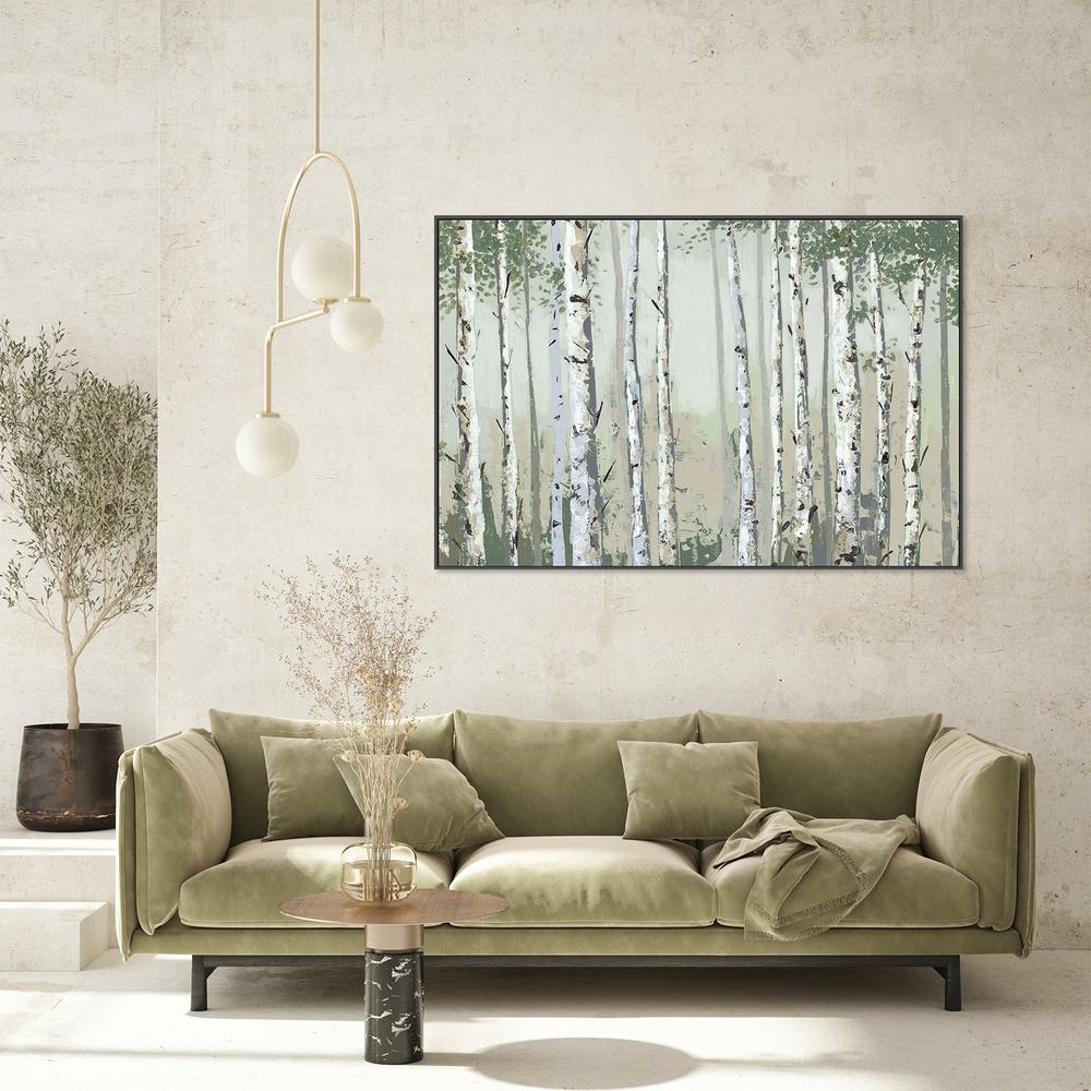 Green Birch Wood-by-Jacob Q-wall-art-print-canvas-poster-framed-Gioia