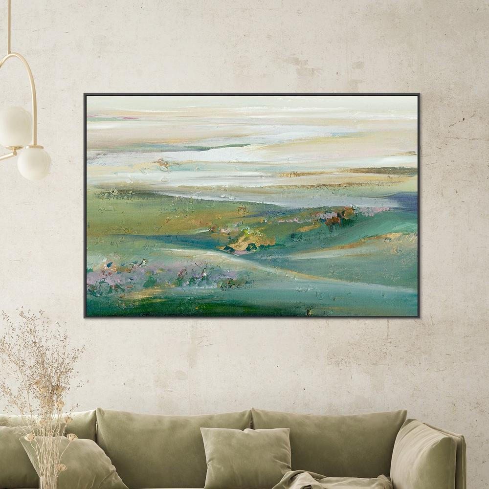 Green Sunset Pasture-by-Lera-wall-art-print-canvas-poster-framed-Gioia