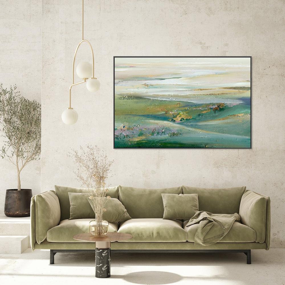Green Sunset Pasture-by-Lera-wall-art-print-canvas-poster-framed-Gioia