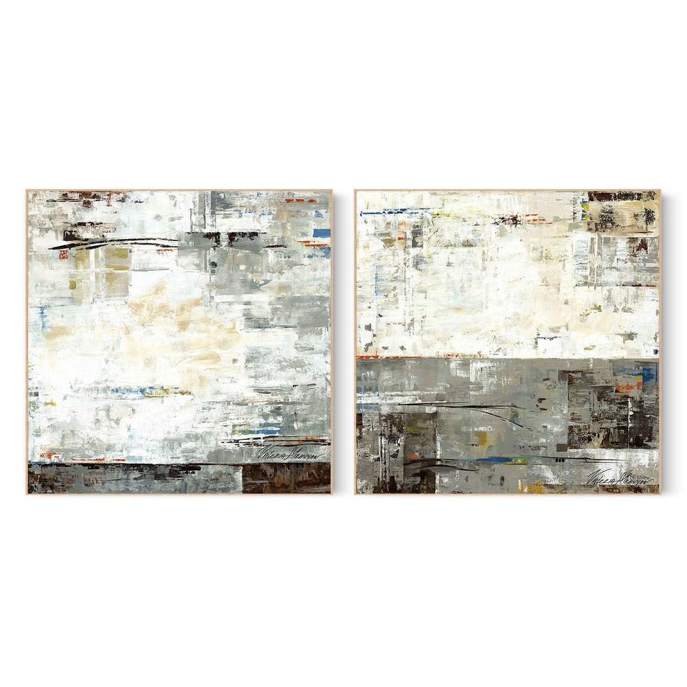Grey Zone, Style A & B, Set Of 2-by-Lera-wall-art-print-canvas-poster-framed-Gioia
