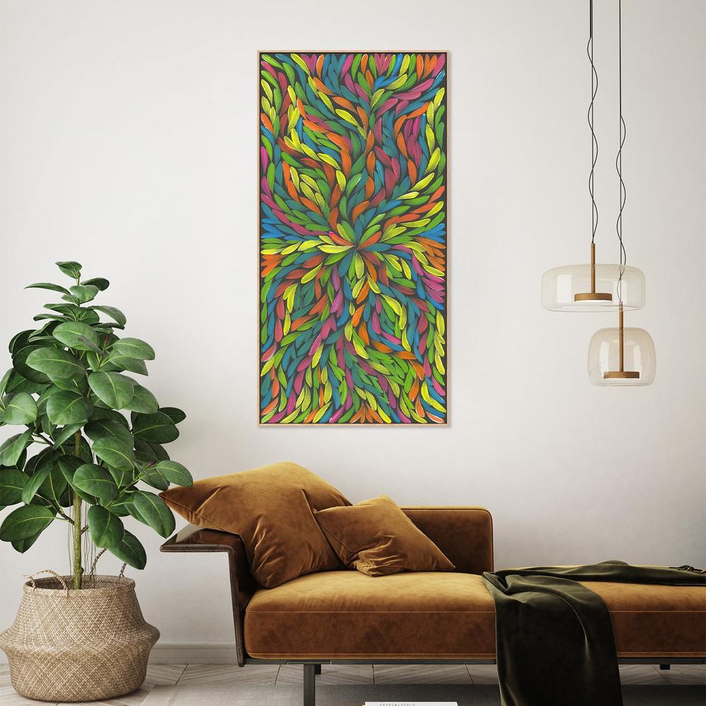 Healing Leaves Colourful-by-Emma Rigney-wall-art-print-canvas-poster-framed-Gioia