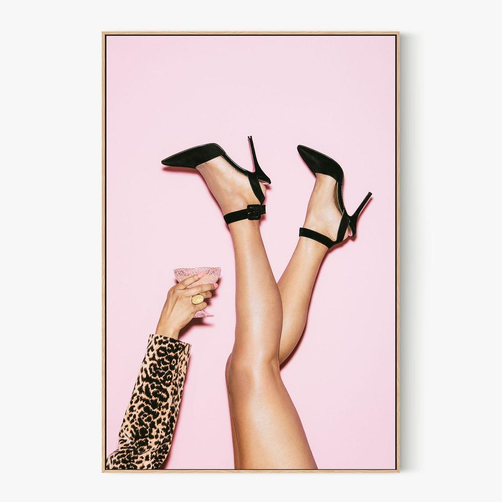 High Heels Pink Party-by-Pictufy Studio III-wall-art-print-canvas-poster-framed-Gioia