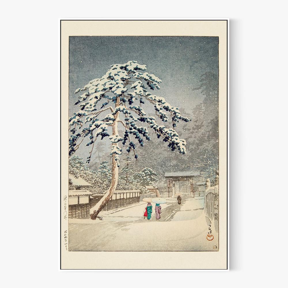 Ikegami Honmonji (honmon Temple Ikegami) 1931-by-Kawase Hasui-wall-art-print-canvas-poster-framed-Gioia