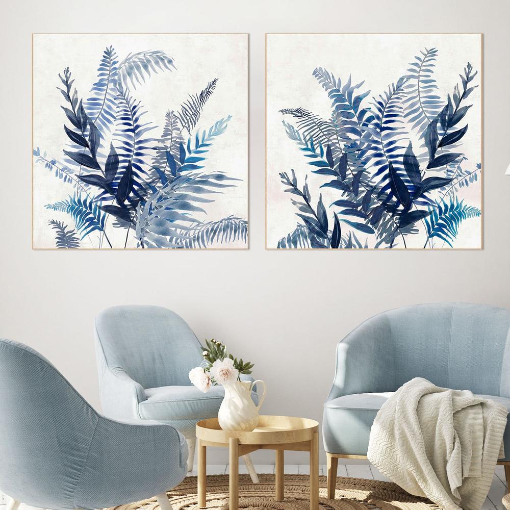Indigo Canopy, Style A & B, Set Of 2-by-Jacob Q-wall-art-print-canvas-poster-framed-Gioia