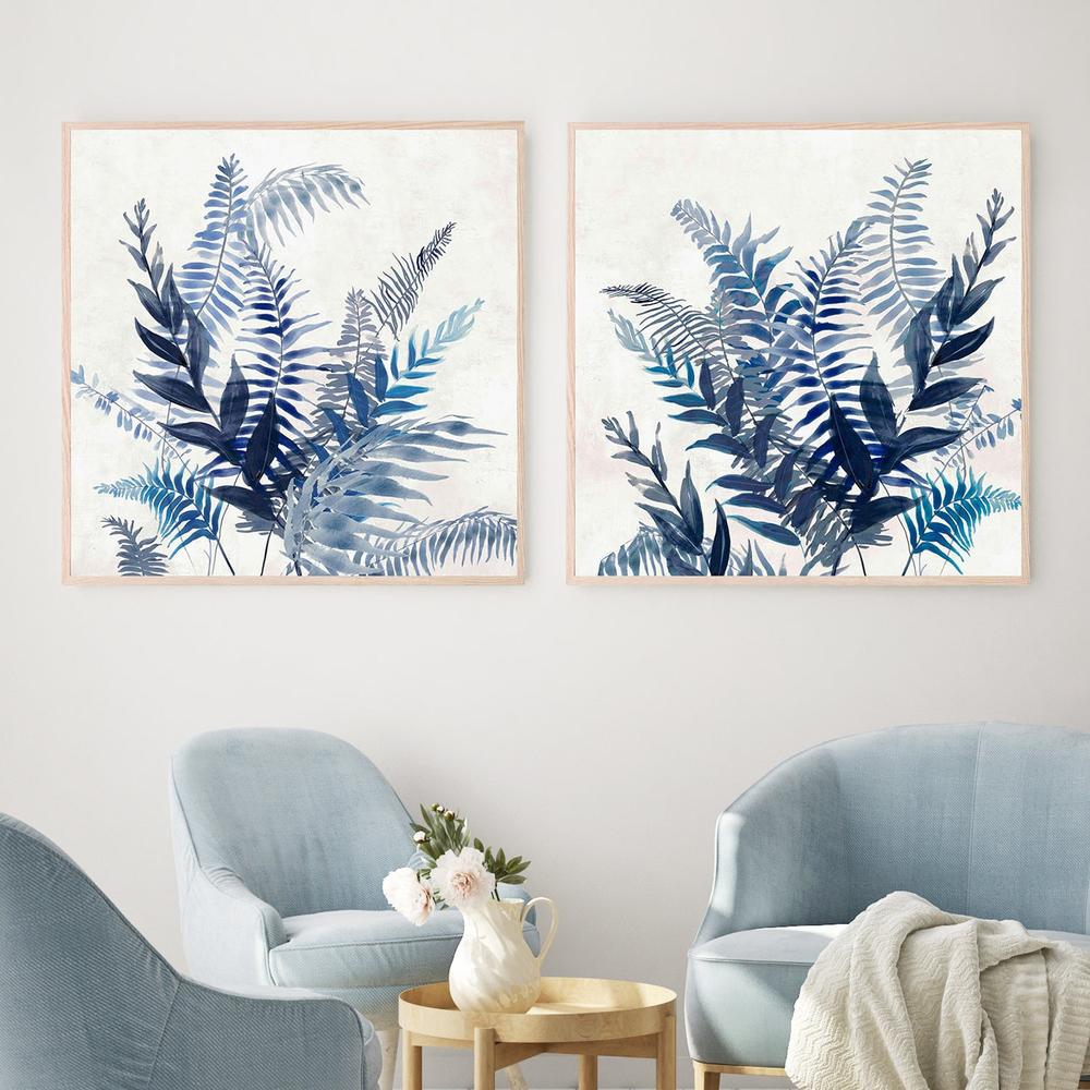 Indigo Canopy, Style A & B, Set Of 2-by-Jacob Q-wall-art-print-canvas-poster-framed-Gioia